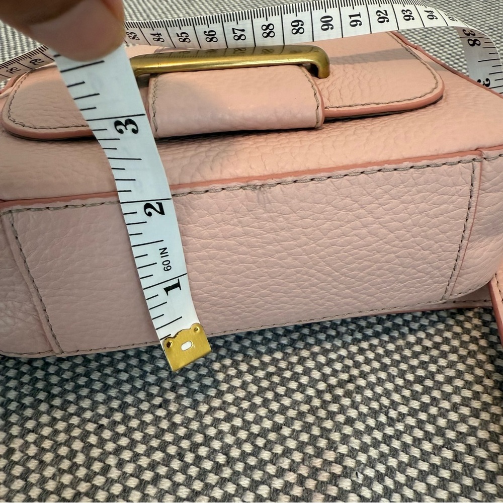 Fossil Pink Pebble Leather Crossbody Bag Purse - Picture 11 of 12